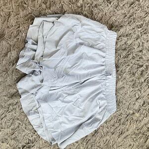 Light Gray Elastic Waist Shorts